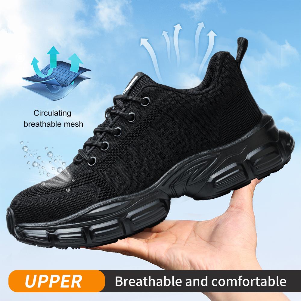 Work Sneakers Steel Toe Shoes Women's Safety Shoes Stab-Proof Work Shoes Boots Fashion indestructible footwear safety