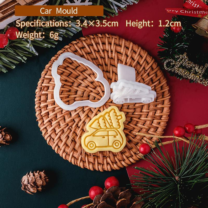 Christmas Series Cookie Mold Durable Cartoon Gingerbread Man Santa Claus Cartoon Mini Multi Style Home DIY Baking Tool