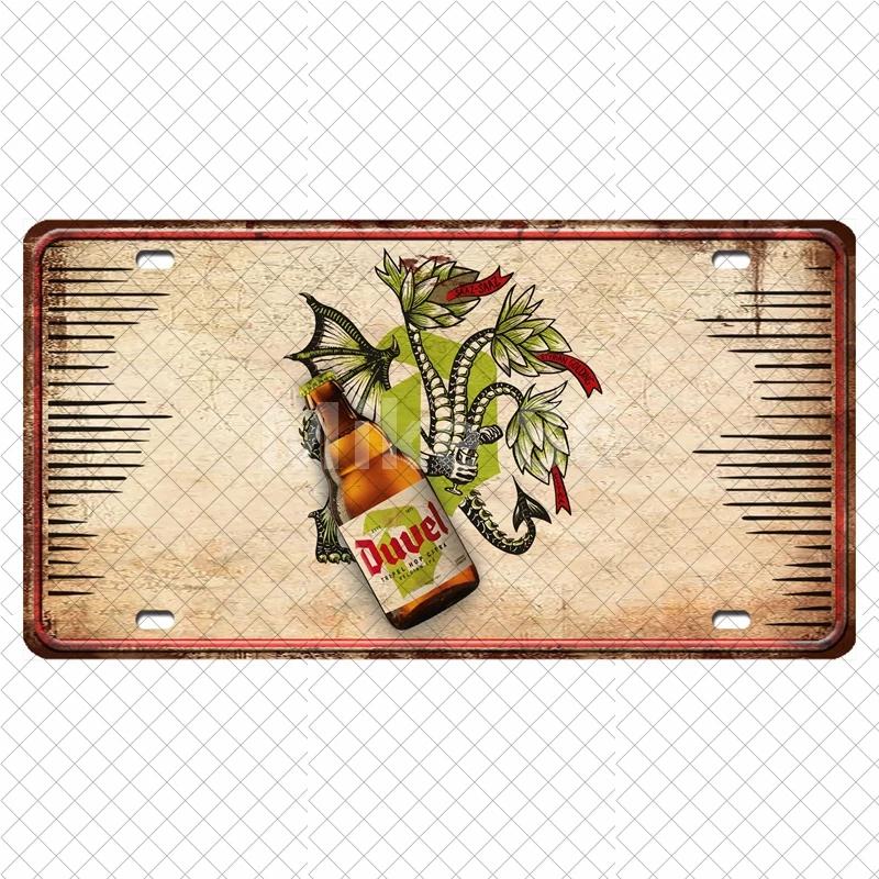 [ Mike86 ] Orval  Duvel Belgian Beer  Wine Painting Tin Poster Metal Sign Decoration DC-21 15*30 CM Home Decor