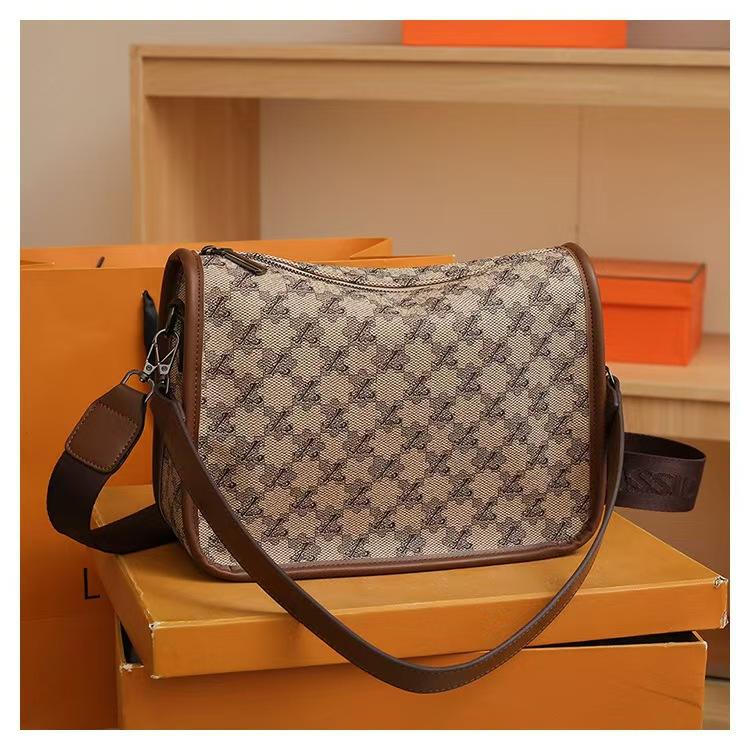 

Женская ретро-модная сумка через плечо Boston Oblique Span Bag хаки