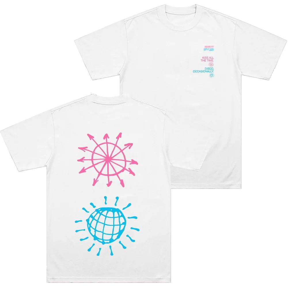 Kiss All The Time Disco Občasný Potisk Tričko HarryStyle Hudba Bavlněné Oblečení Pánské Street Ležérní Móda Horní Díl Unisex Tričko