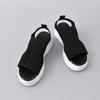 European and American knitted elastic band platform sandals women's 2024 summer new foot cover and one pedal fish mouth sandals