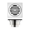 Bathroom Accessories 113*113mm Shower Floor Drain Can Insert Tiles Floor Drain Cover Brass Anti-odor Floor Drain Chrome