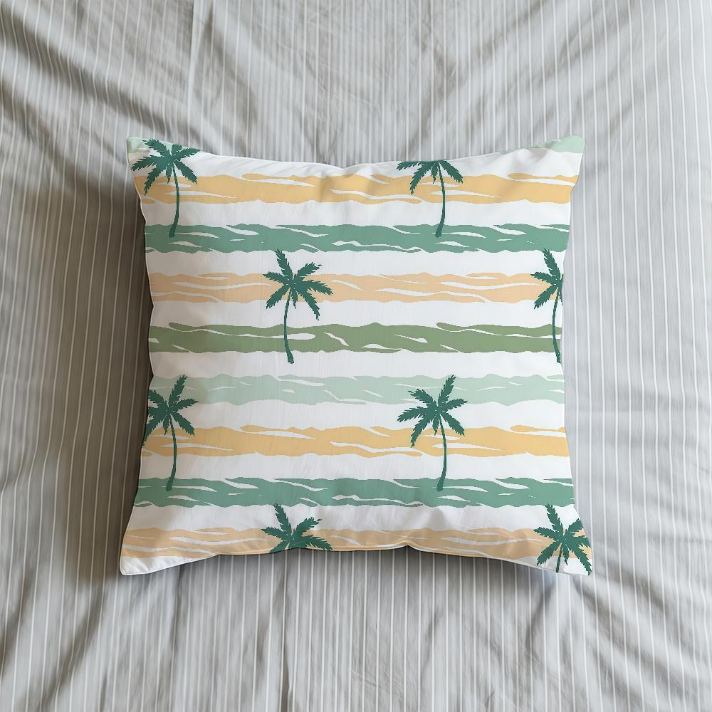 Cushion Cover Scenery Beach Soft Case For Sofa Living Room Home Comfortable Office Decor Protective Pillow Covers