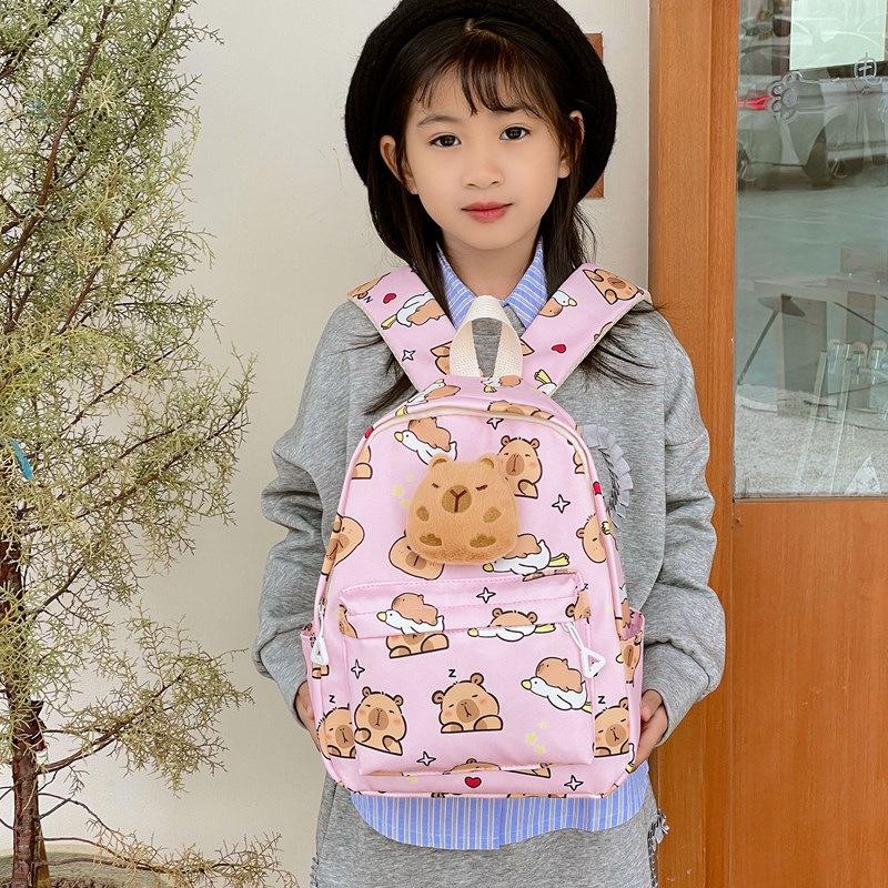 Kapibara children's backpack new cute children's backpack kindergarten boys and girls large-capacity schoolbag