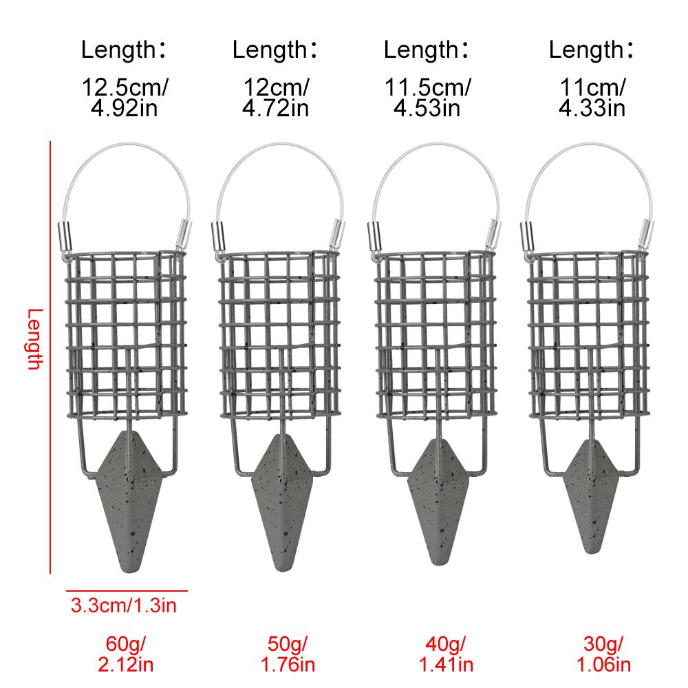 FTK 1 Pc Carp Fishing Feeder 30g/40g/50g/60g/Wire Cage Bait European Carp Fish Hair Platform Feeder Carp Fishing