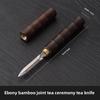 Ebony Damascus Tea Knife High-end Solid Wood Kung Fu Tea Set Accessories Pry Tea Tool Tea Opener Pu'er Tea Knife