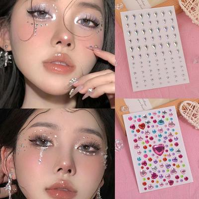 Butterfly Sticker Accessories Christmas Face Sticker Tear Stage Corner Eye Bright Face Makeup D L6Q1