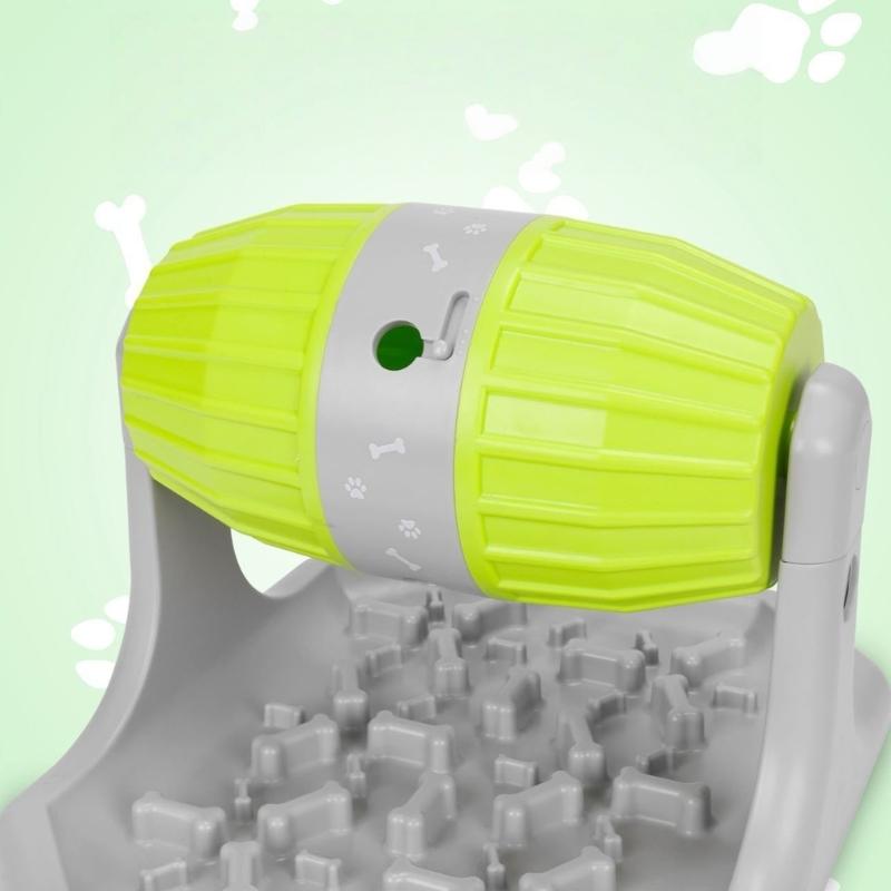 Rolling Treat Dispenser Dog Toy With Food Opening NonSlip Base Interactive Feeding Game For Canine Enrichment