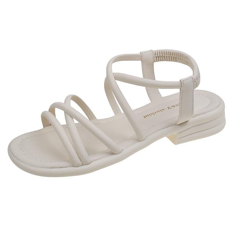 2025 Noua Sandale Romane Plate Femei Zână cu fund moale cu pantofi de plajă rochie