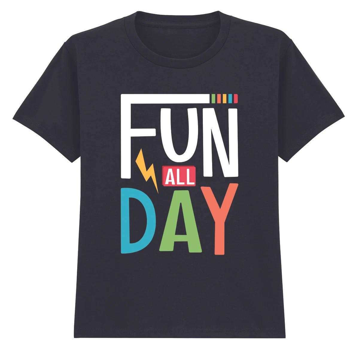 Fun All Day Playtime Activities Kids T-Shirt Boys Girls Graphic Tee 100
