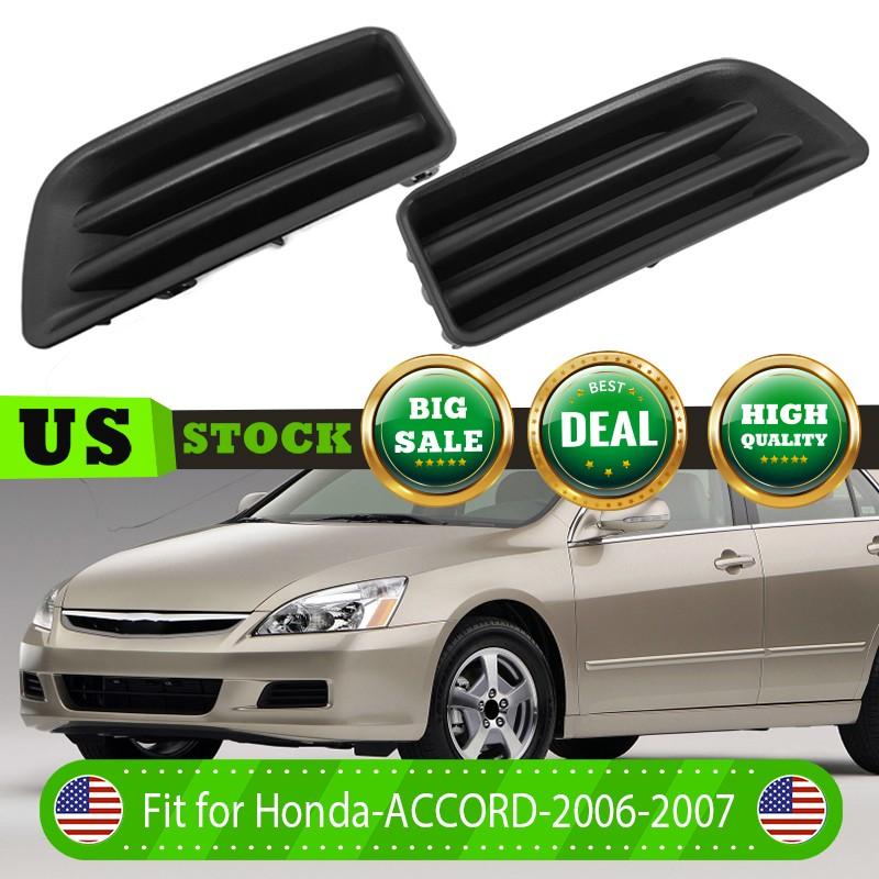 Left+Right Front Fog Light Lamp Cover Bezel Assembly For Honda Accord 2006-2007