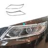 For Kia Sorento 2013 2014 Car Sticker Cover Detector ABS Chrome Front Head Light Lamp Trim Frame Eyebrow Accessories Frame 2PCs
