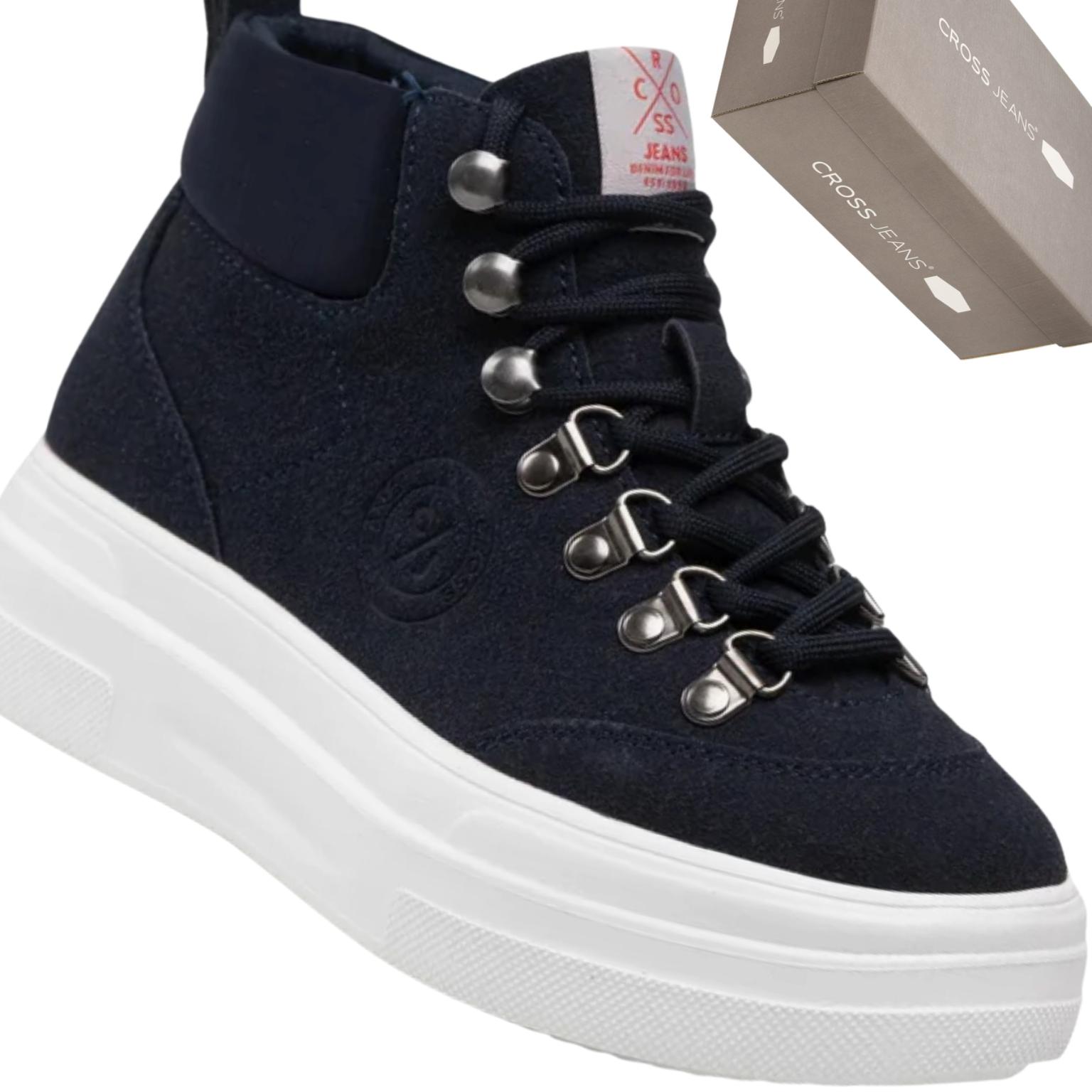 Cross Jeans KK2R4075C marineblaue Damensneaker | Bequem und stilvoll black