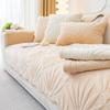 Sofa Cushion Four Seasons Universal Backrest Cloth Sofa Cushion Chenille Non-slip Solid Color Sofa Cover Cushion Cream Anti Slip
