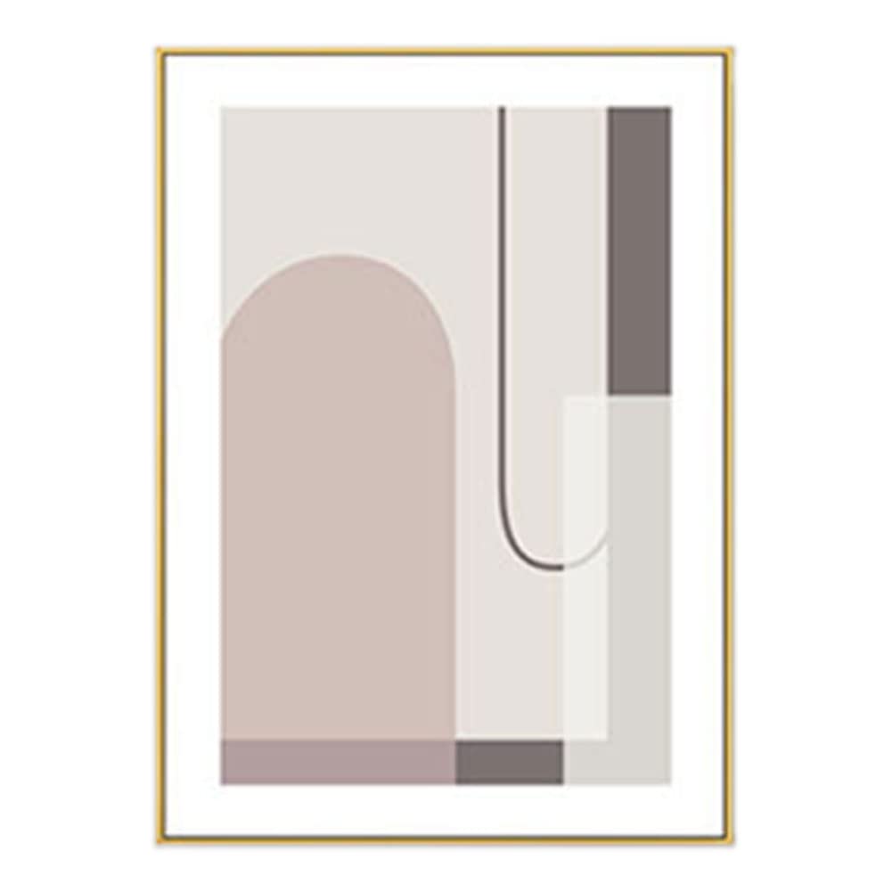 

Художественный постер, Холст, Абстрактная живопись, Золотая рама из алюминиевого сплава, Корейский стиль, Стильный, Милый, Холст на подрамнике, Цвет Моранди, Телесный цвет (Модель F)