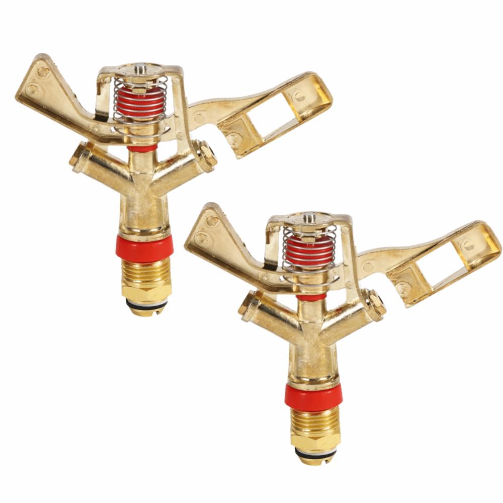 2PCS 1/2 inch 25mm Male Thread Irrigation Sprinkler Zinc Alloy Water Sprinkler  Lawn Irrigation G1/2 Male Thread