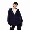Unisex 420G Heavyweight Gray Hooded Cardigan: Trendy, Versatile Spring/Autumn Jacket for Couples
