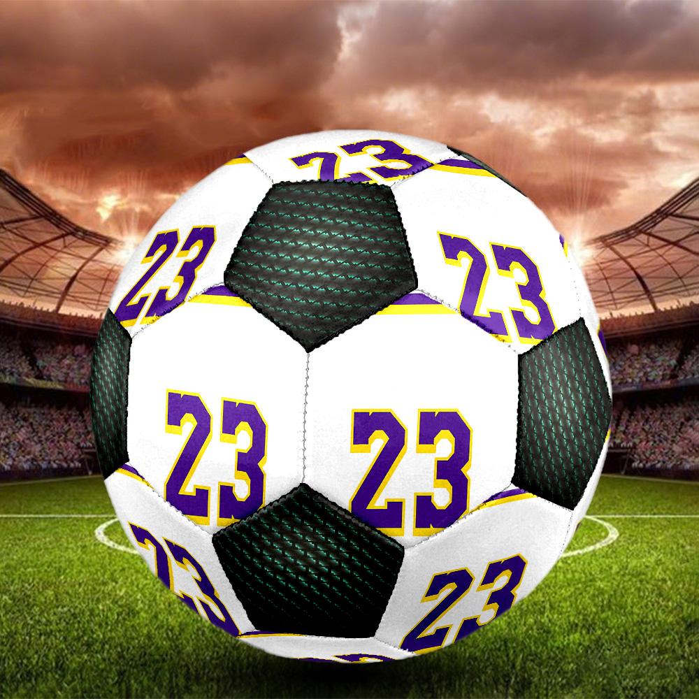 1pc Miami Messi and LeBron James  Football Soccer Ball Size 5 Indoor Soccer Ball Fashion Colorful  Backyard Game -Great For Sports Fans Gift