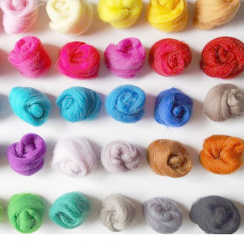 Needle Felting Kit Bright Colors Wool Soft Eco Friendly Safe Easy Operation Felting Kit for Kids Parents Gifting