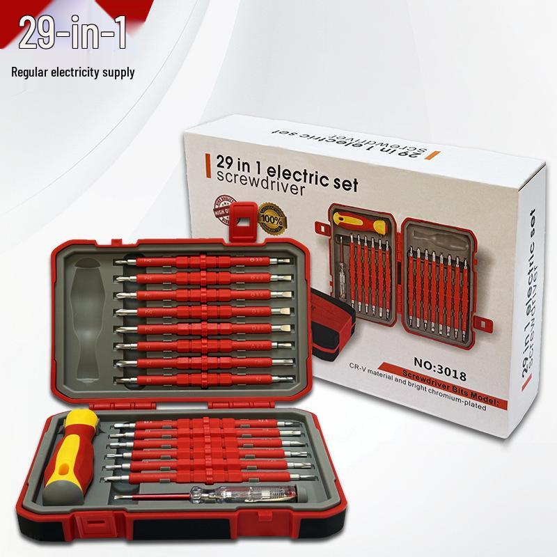 29-in-1 Electrician s Insulated Screwdriver Set – Phillips, Flathead & Triangle Heads