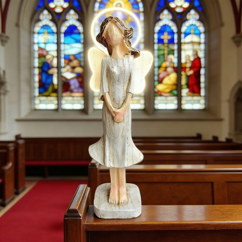 Guarder Angel Statue,Healings Angel Figurines Table Ornament for Thanksgiving Christmas Home Decoration Memorial Gift