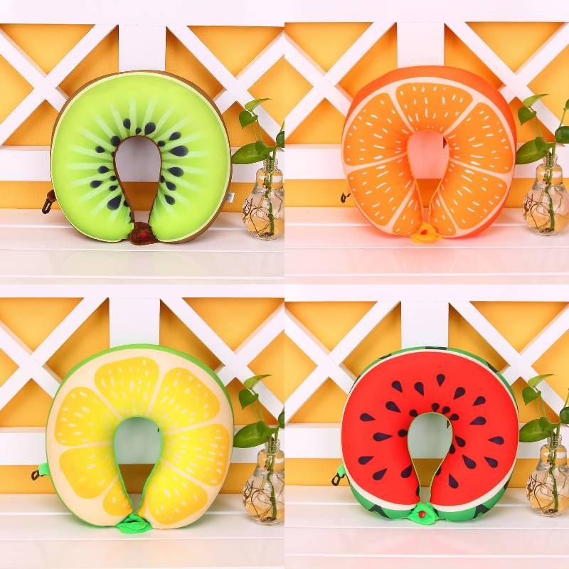 Orange Kiwi Watermelon U Shaped Neck Pillow Cartoon Foam Particle Plush Toy