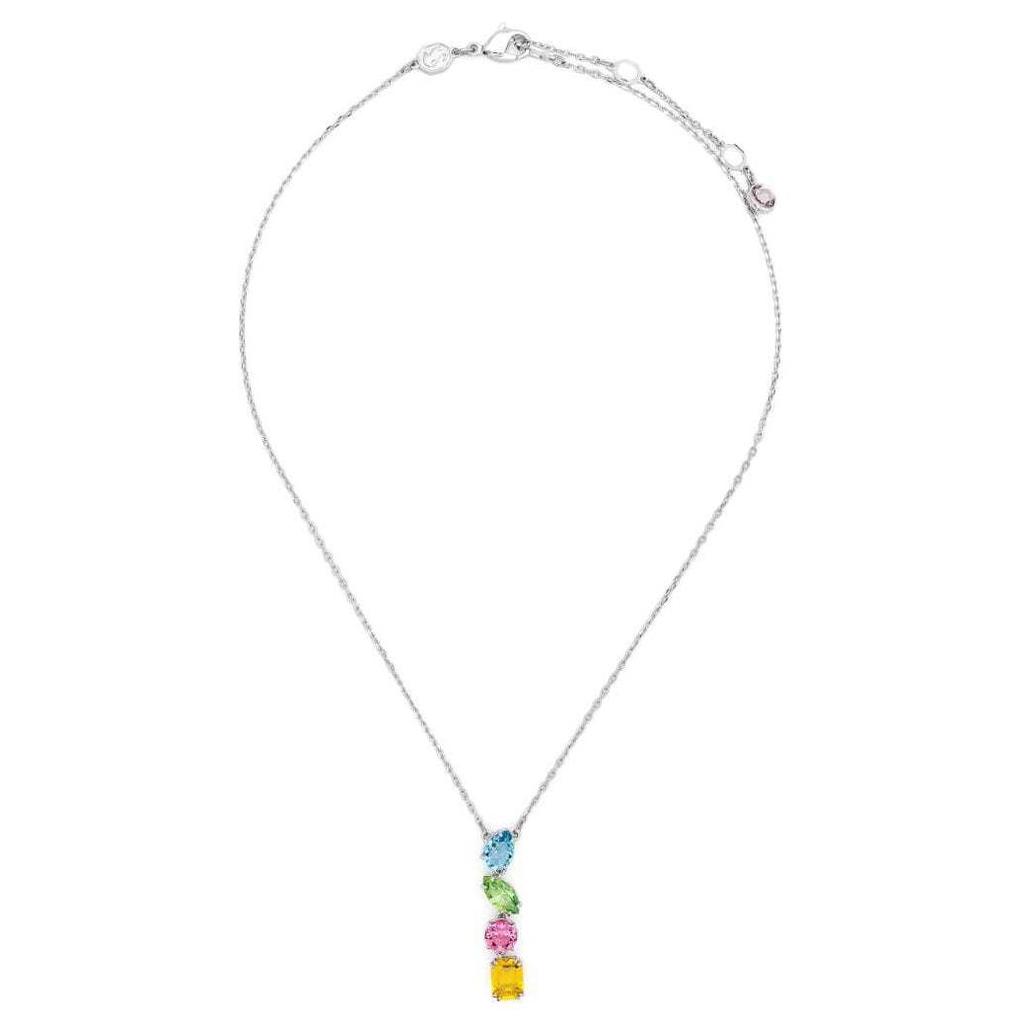 Swarovski Gema Prong Set Design Rhodium Plated Necklace Women necklace Silver 5692421