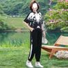 Summer Printed Sports Casual Fashion Suit for Women, Fashionable and Age-reducing Two-piece Set