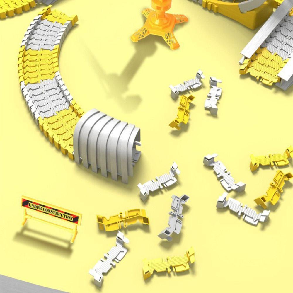 Yellow White Railway Toys 146/231 Pieces Rail Car Toy Set New DIY Racing Track Set Kids