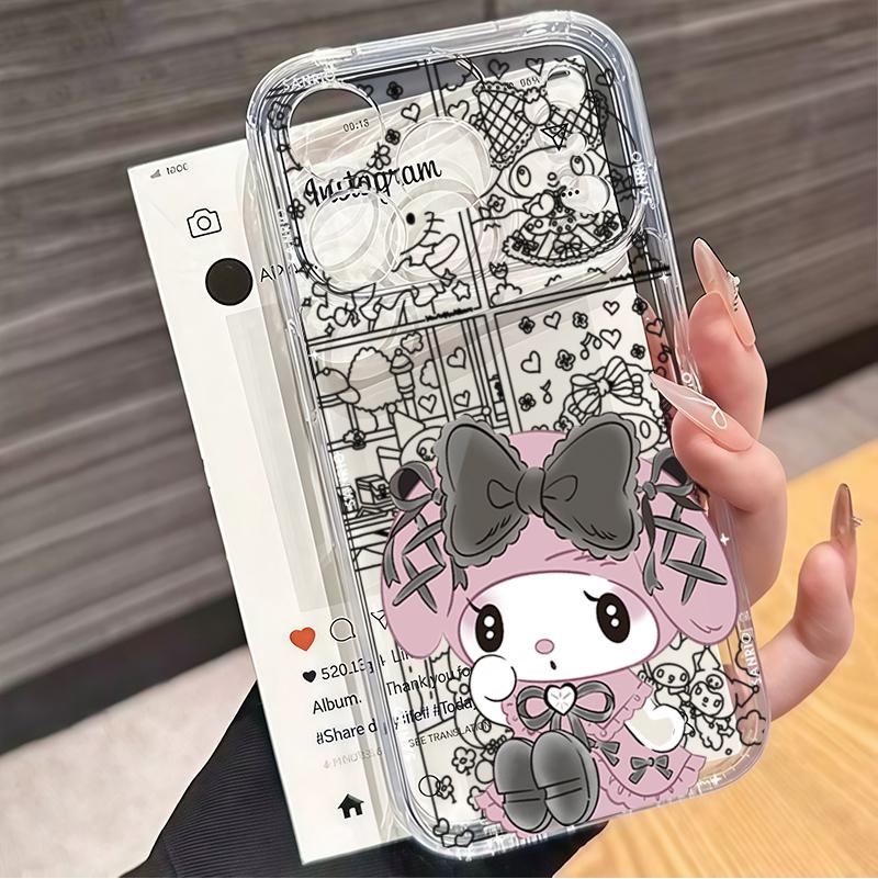 Lucky Kuromi Melody Kuromi Casing For Samsung Galalxy S26 Ultra S25 FE S24 S23 S22 S21 Plus Ultra FE 5G Cinnamoroll Clear Case