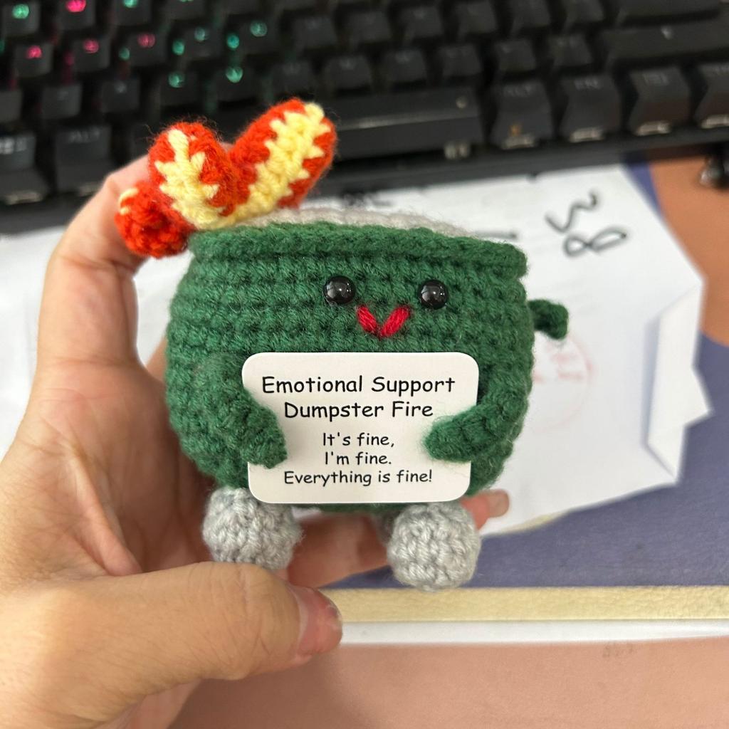 Positive Cute Potato Home Room Decor Mini Handmade Plush Ornament Knitting Wool Yarn Doll Birthday Gifts Room Decorations