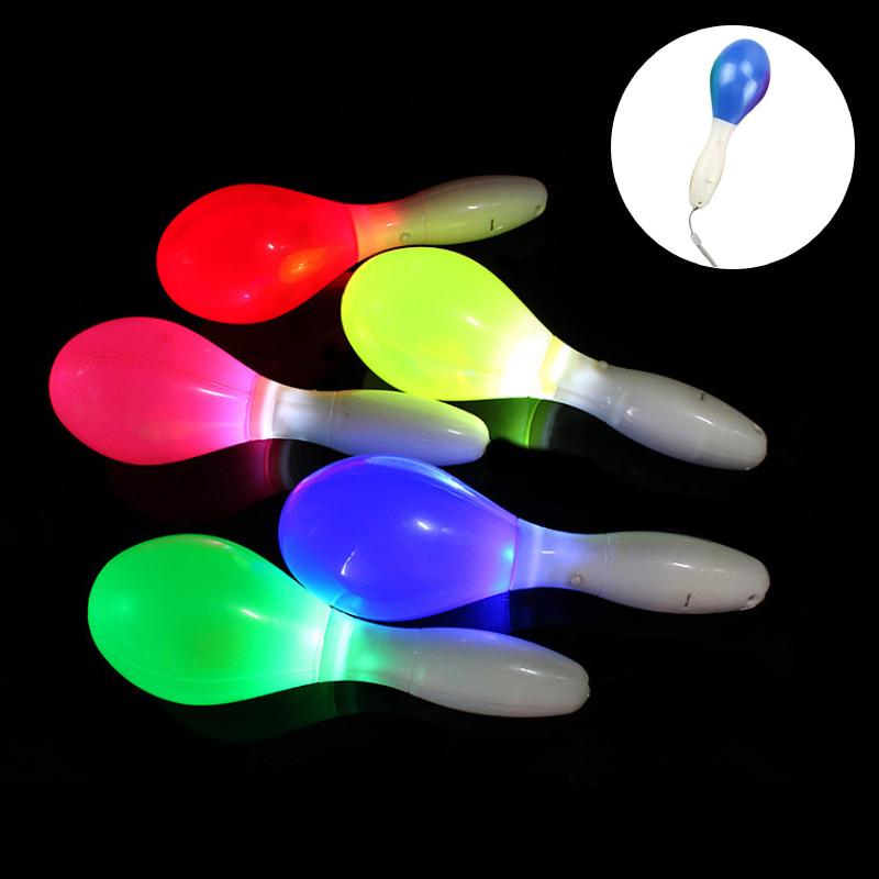 Light Maracas Led Up Neon Sensory Toy Plastic Flashing Concert Props Atmosphere