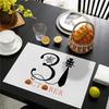 6PC Halloween Pumpkin Black Cat Placemats Festival Kitchen  Linen Dinning Table Mats Bowl Coffee Cup Pads Mats Home Decor