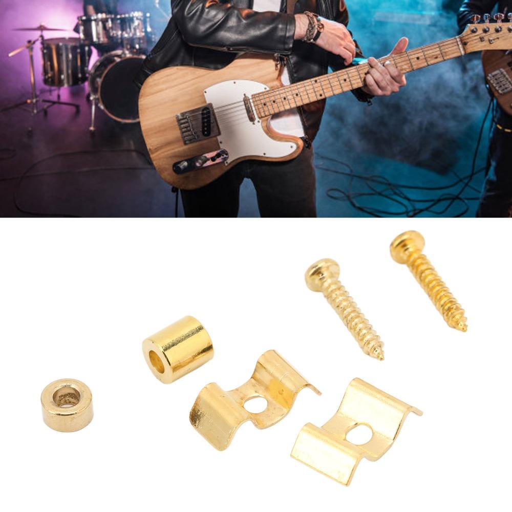 10Sets With Mounting Screws String Retainer Guide Gold Color String Retainer Set For Guitar