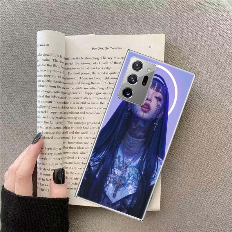 Dark Nun Phone Case for Samsung A17 A37 A57 A54 A14 A24 A34 A07 A04S A02S A12 A22 A32 A52S A16 A26 A36 A56 A72 Galaxy Note 20 10