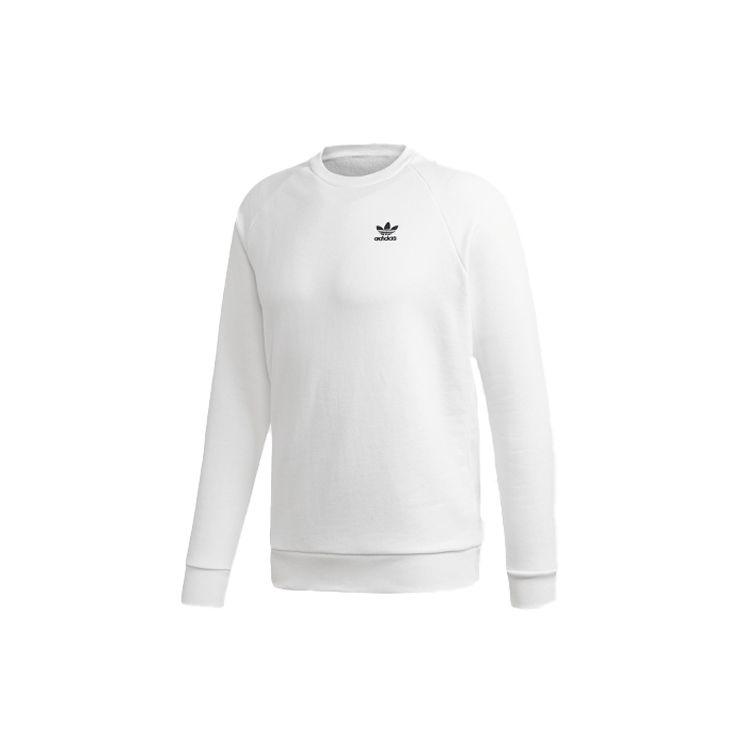 

Adidas Originals Trefoil Casual Pullover Sweatshirt, Men Long Sleeve Sports Daily Tops White ED6208 XL
