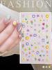 1/2pcs Spring Colorful Flower Nail Stickers Exquisite Oil Painting Flower Daisy Nail Stickers DIY Decorations Multiple Styles