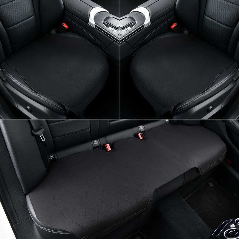 Summer Car Seat Cover Luxury Nappa Leather Vehicle Driver Seat Cushion Chair Protector Auto Interior Accessories Mat