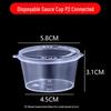 Disposable Plastic Sauce Cups with Integrated Lid