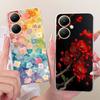 For Vivo Y27 4G Case V2249 Luxury Flower Butterfly Painted Cover Soft Slim Phone Case For Vivo Y27s Y 27 s VivoY27 5G V2302 Bags