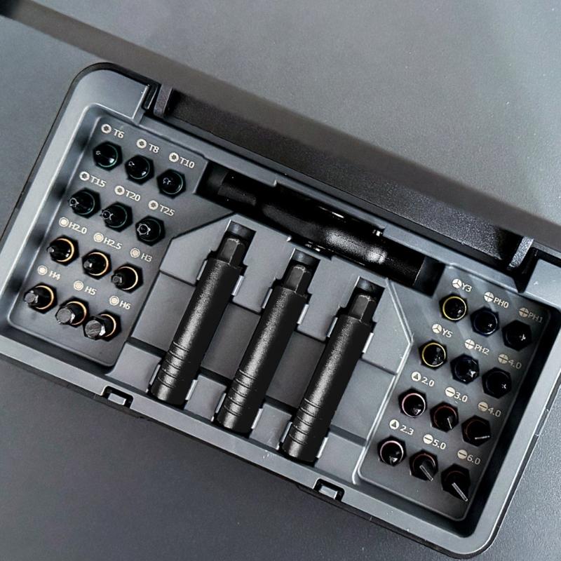 Ratchet Screwdriver Set 24 In 1 Ergonomic Nonslip Handle Magnetic Bit For Detailed Electronic Repair Work