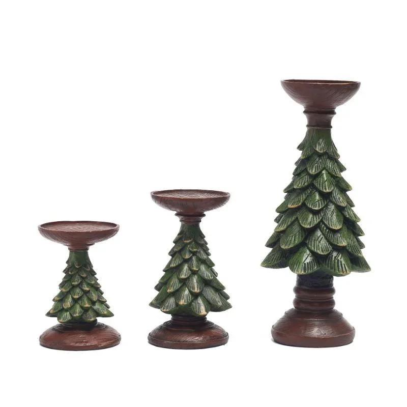 Christmas Tree Candle Holder Candlestick Household Decorations Festive Atmosphere Desktop Decoration Xmas Candle Holder