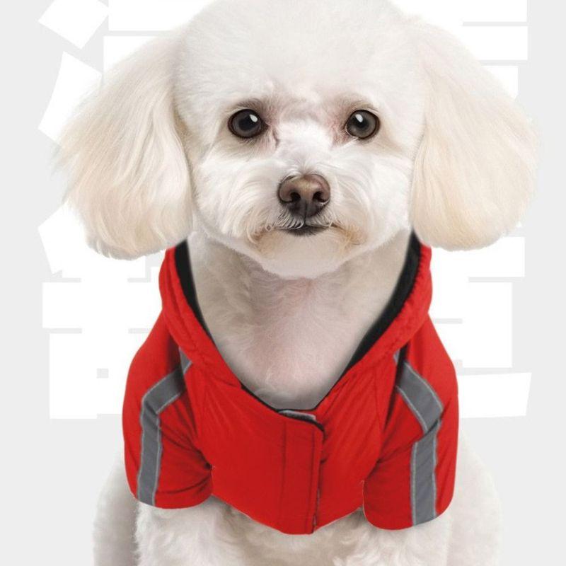 Pet Costume Windproof Fleece Dog Clothes Warm Waterproof Dog Hooded Coat Comfortable Thicken Pet Sweatshirt Autumn Winter