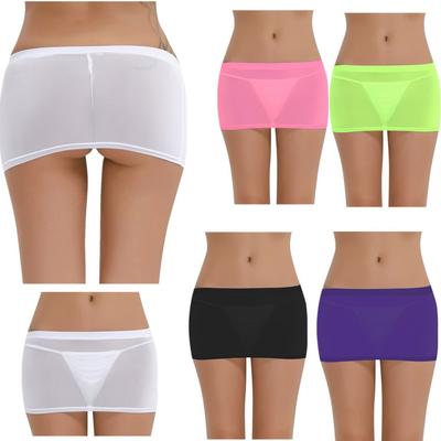 Gonne a vita alta avvolte in vita bassa elastica estiva ultrasottile sexy da donna Gonna mini aderente super mini aderente per club erotico caldo