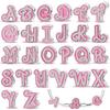 Neue Kupfer-Teenager-Mädchen Rosa 26 Buchstaben Anhänger Perlen Für 3mm Original-Armbänder DIY Schmuck Geburtstagsgeschenke