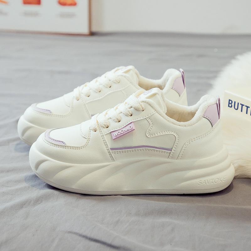 Mote Vinter Varm Bomullssko Dame Mote Sklisikker Flat Fritidssneakers Dame Ute Komfortable Treningssko Zapatos De Mujer