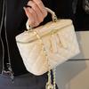 IELGY Silver Mini Bag Women's Year Summer Trendy Diamond Chain Handbag Commuter Shoulder Messenger Bucket Bag