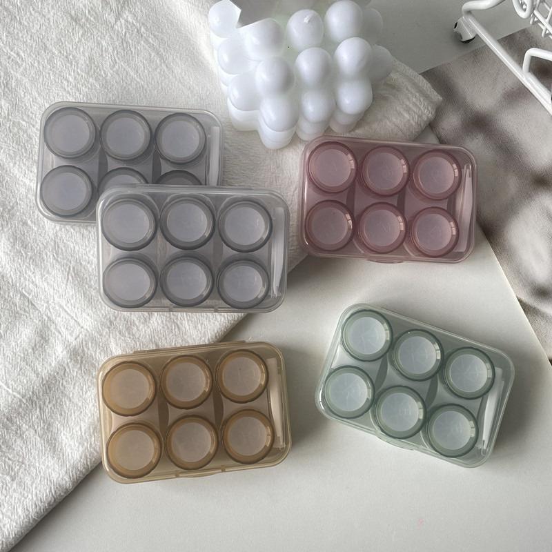 3 Stück/Box Kontaktlinsenbehälter Augen-Kontaktlinsenbox Damen Reise-Kontaktlinsenbehälter Einweichbehälter Linsenbox für Beauty-Pupille