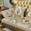Décoration d'intérieur Protection de canapé Tissu Jacquard de Luxe Housse de Canapé Antidérapante Housse de Canapé de Salon Housse Glissante Serviette de Canapé en Dentelle Coussin